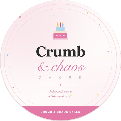 Crumb & Chaos Cakes badge logo